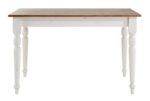 LifeStyleDesign 628062 Tisch Rimini 75 x 80 x 110 cm, kiefer massiv, weiß honig lackiert