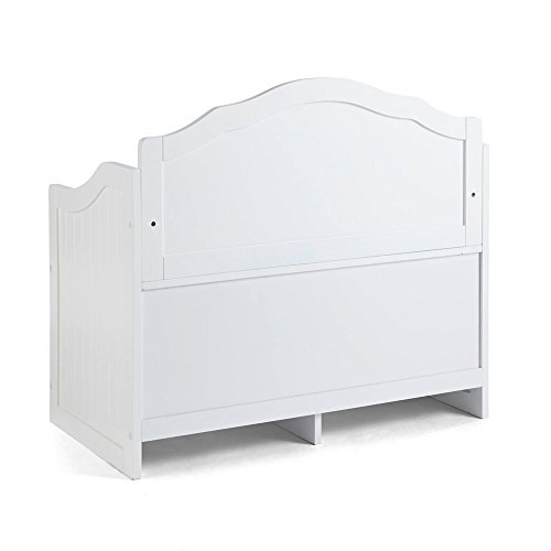 Sitzbank mit Stauraum 2 Schubladen Landhaus-Stil MDF weiß 85 cm breit3