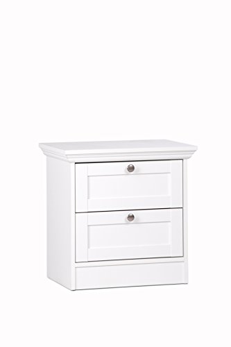 STOCKHOLM Mädchenzimmer Jugendzimmer Schlafzimmer komplett Set im Landhaus Stil in weiß mit Bett 90x200, 1 Nachttisch und Kleiderschrank 120 x 200 x 51 cm in weiß2