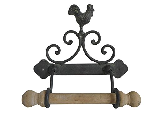 Toller WC Rollenhalter ~ Hahn braun ~ im Landhausstil Halter für Toilettenpapier