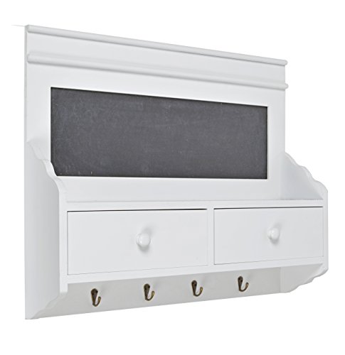 ts-ideen Regal im Landhaus Stil Notiz Tafel Küchenregal Wandregal Hänge Regal Schrank Shabby Weiß Memoboard5