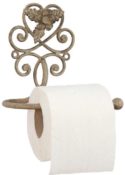Toilettenpapierhalter Metall Blütenverzierung Landhaus- Stil