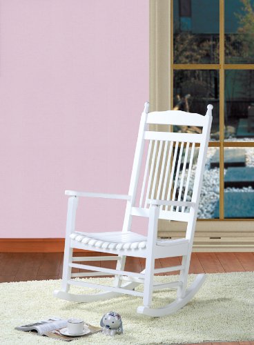 CLP Stillstuhl / Holz-Schaukelstuhl MARISSA, Landhaus Stil, bequem & stilvoll Relaxen, FARBWAHL weiß8