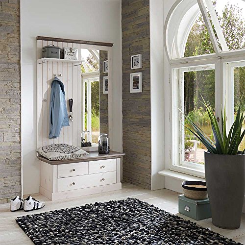 Garderobenmöbel Set im Landhausstil Kiefer Massivholz (3-teilig) Pharao248