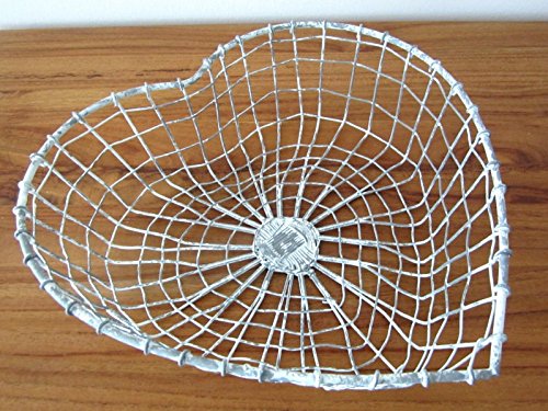 2er Set Herz Korb im Shabby Look Landhausstil Metall2