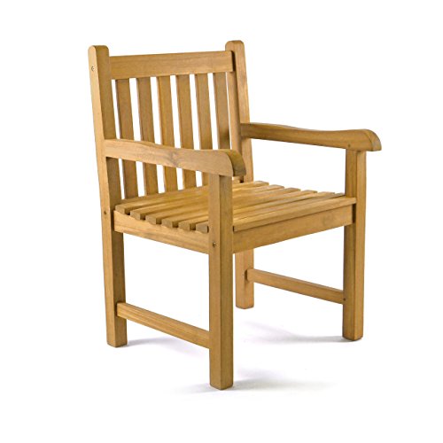 DIVERO Teak Holz rustikal Gartenstuhl